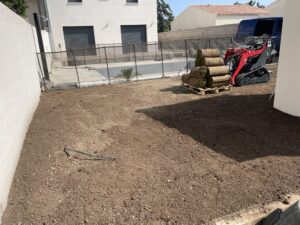 Pose de 60 m2 de Gazon en plaque sur Chateaurenard